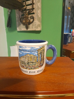 Souvenir mug Acropolis Athens old