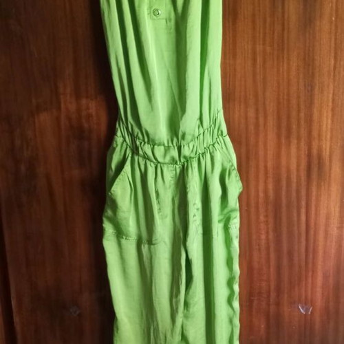 Paranoia strapless jumpsuit green like new, size S