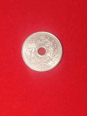 Denmark 25 Ore Coin used