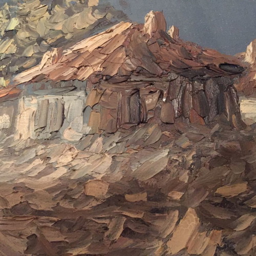 A. Mylona oil painting used with frame