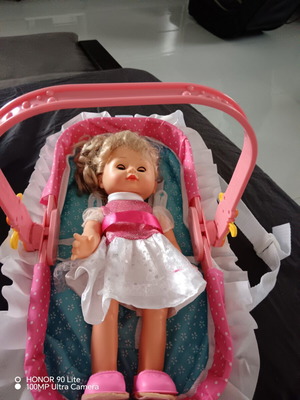 Baby Doll with Carrying Cradle like new
