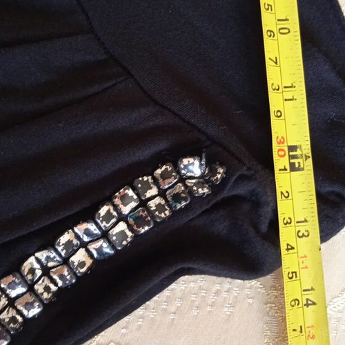 Leggings black used, soft viscose with pockets, size L
