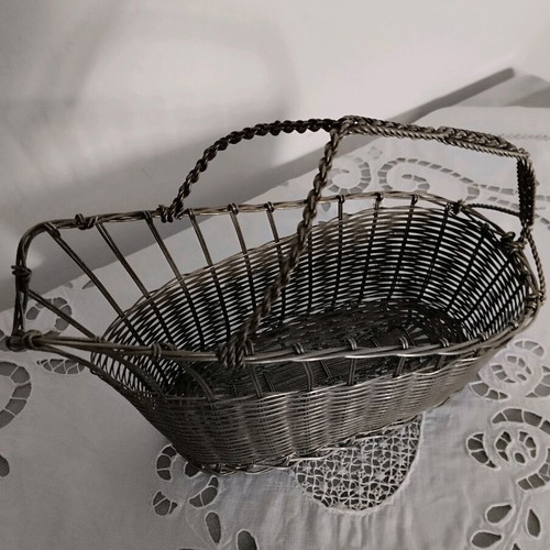 Handmade vintage antique wire basket like new