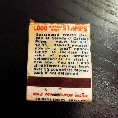 Collectible matchbox with John F. Kennedy used