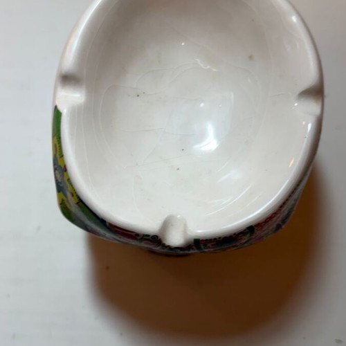 Ceramic Sugar Skull Ashtray Mexican Style