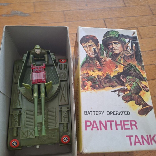 Panther Tank vintage battery-operated toy, like new, rare collectible