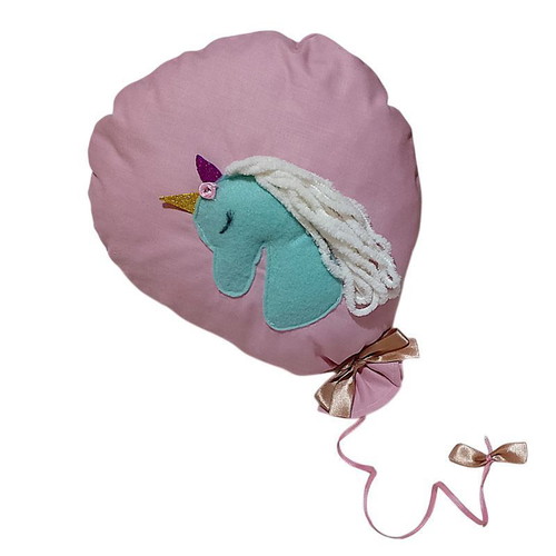 Set of 2 hanging decorative balloons with unicorns, cotton