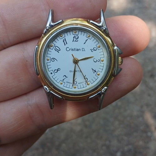 Cristian D Japan Movt wristwatch like new, gold and silver