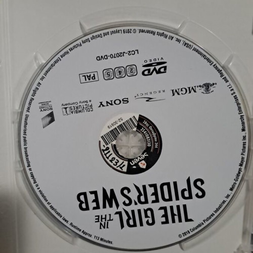 Το κορίτσι στον ιστό της αράχνης DVD μεταχειρισμένο, υπότιτλοι