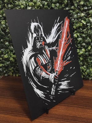 Darth Vader Star Wars Hueforge ανάγλυφο πορτρέτο 3D εκτύπωση