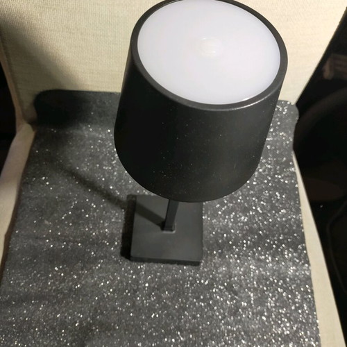 Table lamp black LED used, 30 cm, working