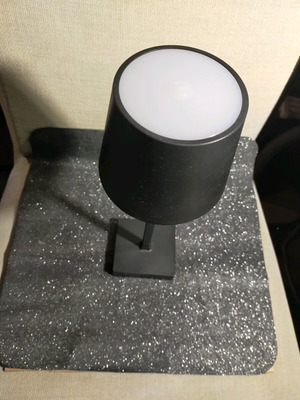 Table lamp black LED used, 30 cm, working