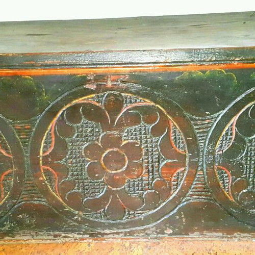 Vintage carved chest solid wood used, unique and rare
