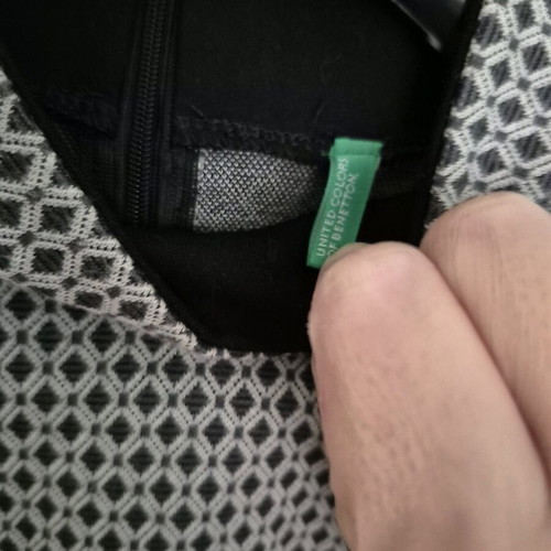 Benetton blouse small size like new, black and white