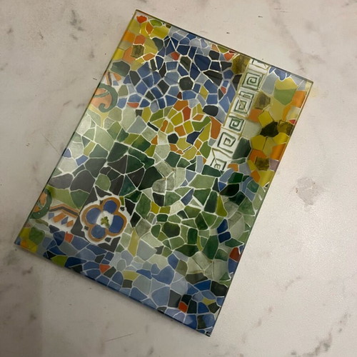 Glass planter with design new