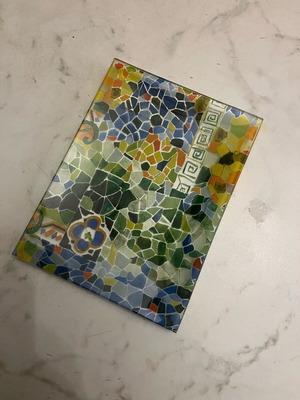 Glass planter with design new