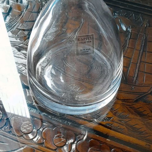 Espiel handmade crystal carafe used