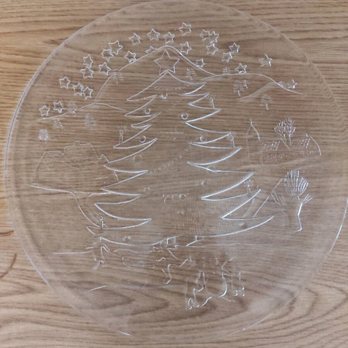 Glass platter new Christmas design