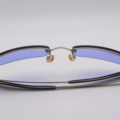 Kipling K533 Vintage Rimless Sunglasses New Blue Silver