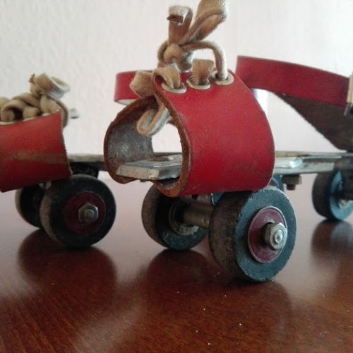 Vintage Germina Adjustable Roller Skates leather and steel used