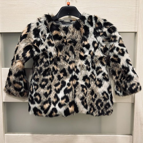 Next leopard print winter coat and pink boots set for girls 2-3 years like new