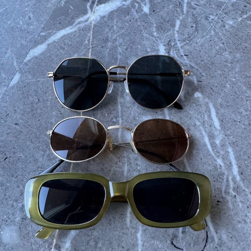 Sunglasses used, various brown and green colors