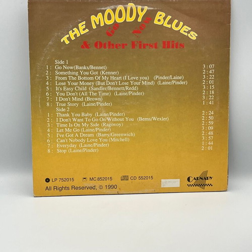 The Moody Blues Go Now & Other First Hits vinyl record used