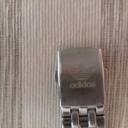 Adidas wristwatch men's used, silver, classic design