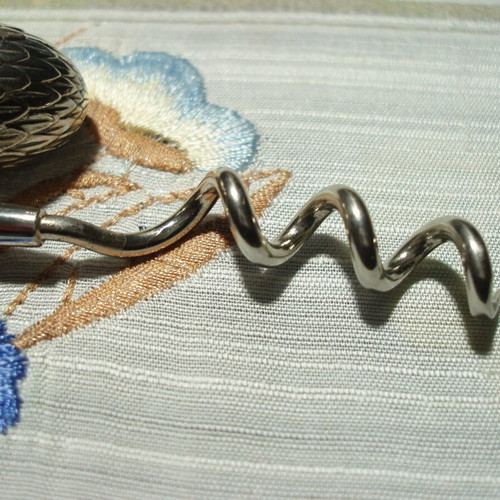 Sterling silver wine opener 19th century with 18k gold plating like new