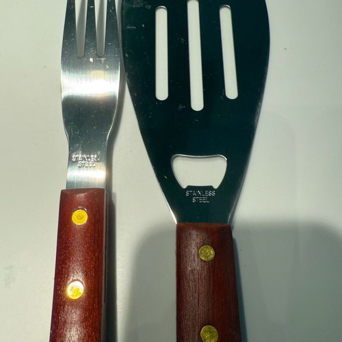 Amstel fork and spatula set new, stainless steel