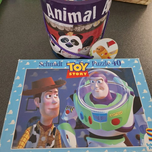 Puzzle The Ark with Animals and Toy Story like new 3+