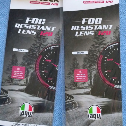 AGV Max Pinlock 120 Anti-Fog Membranes pack of 2 sealed