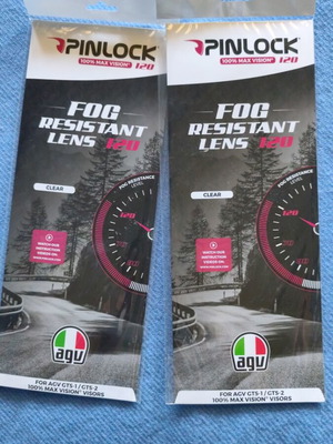 AGV Max Pinlock 120 Anti-Fog Membranes pack of 2 sealed