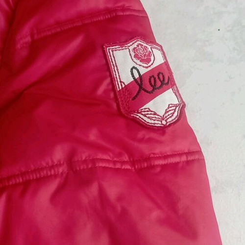 Lee red down jacket like new, size S
