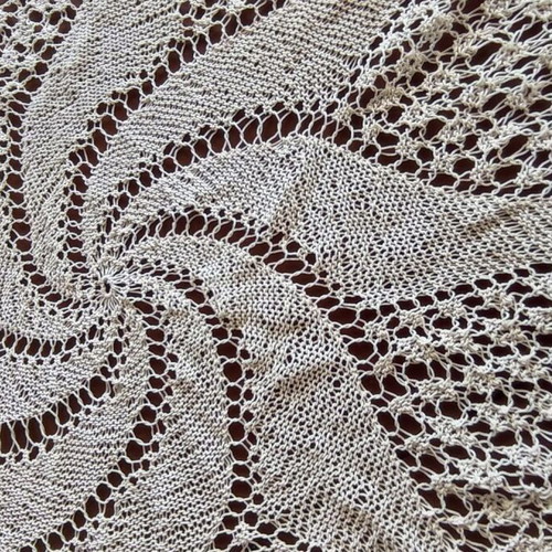 Handmade Crochet Round Doily 49 cm Vintage Lace