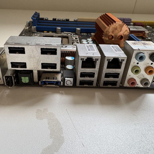 MSI X58 Platinum motherboard used, LGA 1366 DDR3 with I/O shield