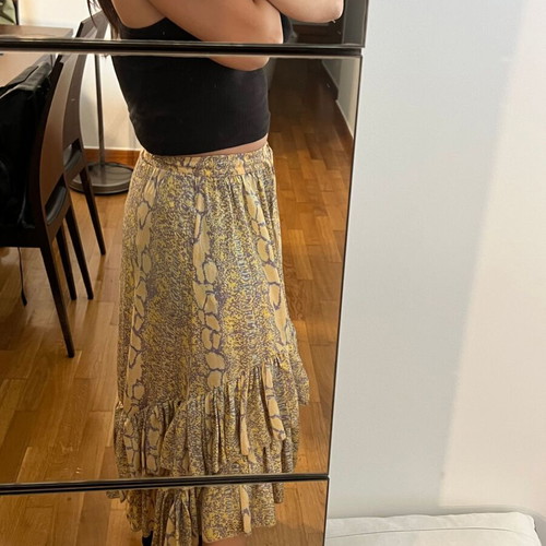 Positano summer skirt like new, light yellow, asymmetric