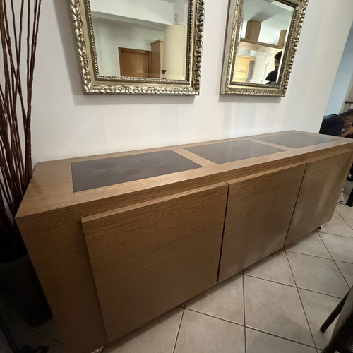 Buffet large used, dimensions 220x55x85.5 cm