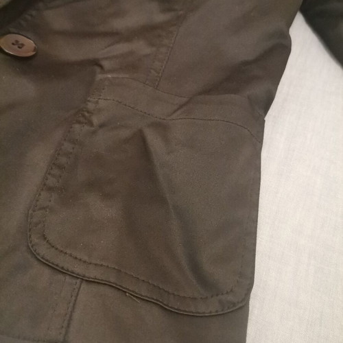 Madlen jacket black like new, fitted, satin