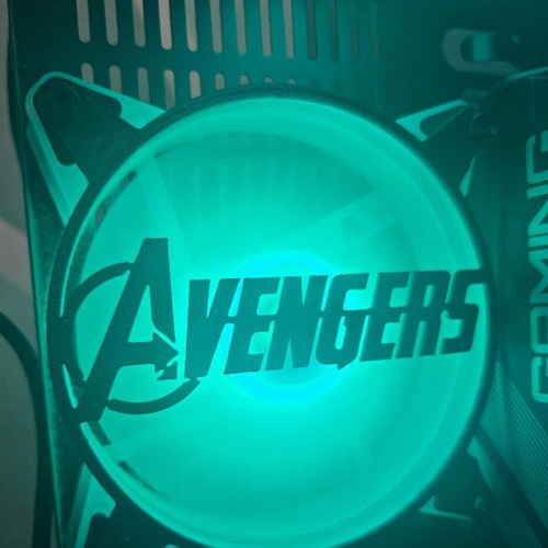 Superheroes fan cover 120 mm like new, 1 piece