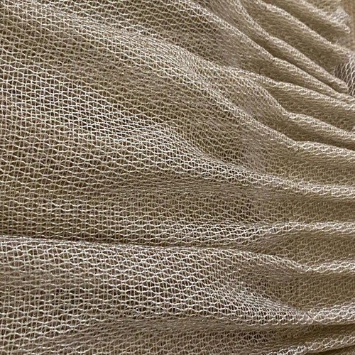 Beige curtains used, set of 2 with gold thread