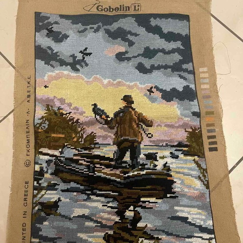 Handmade textile painting like new, 0.50x0.35 m