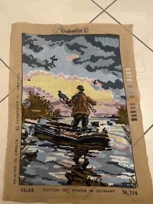 Handmade textile painting like new, 0.50x0.35 m
