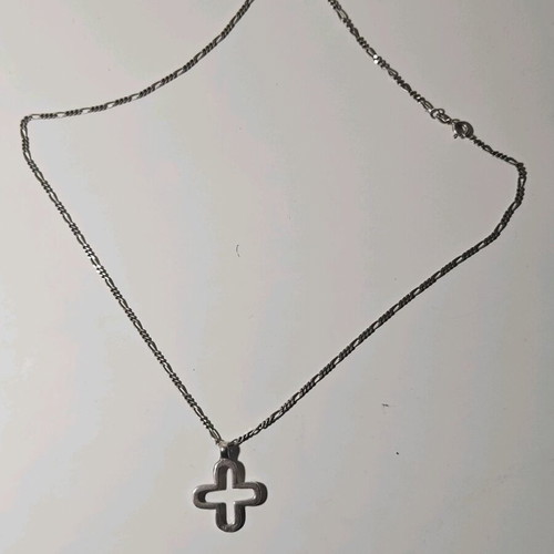 Silver 925 chain with double-sided cross vintage, like new
