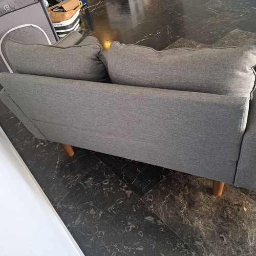 Two-seater sofa gray like new, 138x80x82 cm