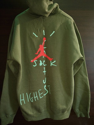 Travis Scott Jordan Cactus Jack Highest Hoodie XL καινούργιο με αντανακλαστική στάμπα