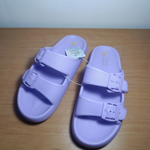 Ocean Addicts slippers with double strap, lilac