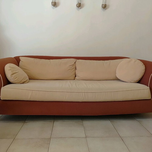 Living room sofa, stools and coffee table set like new by Eleni Natsi