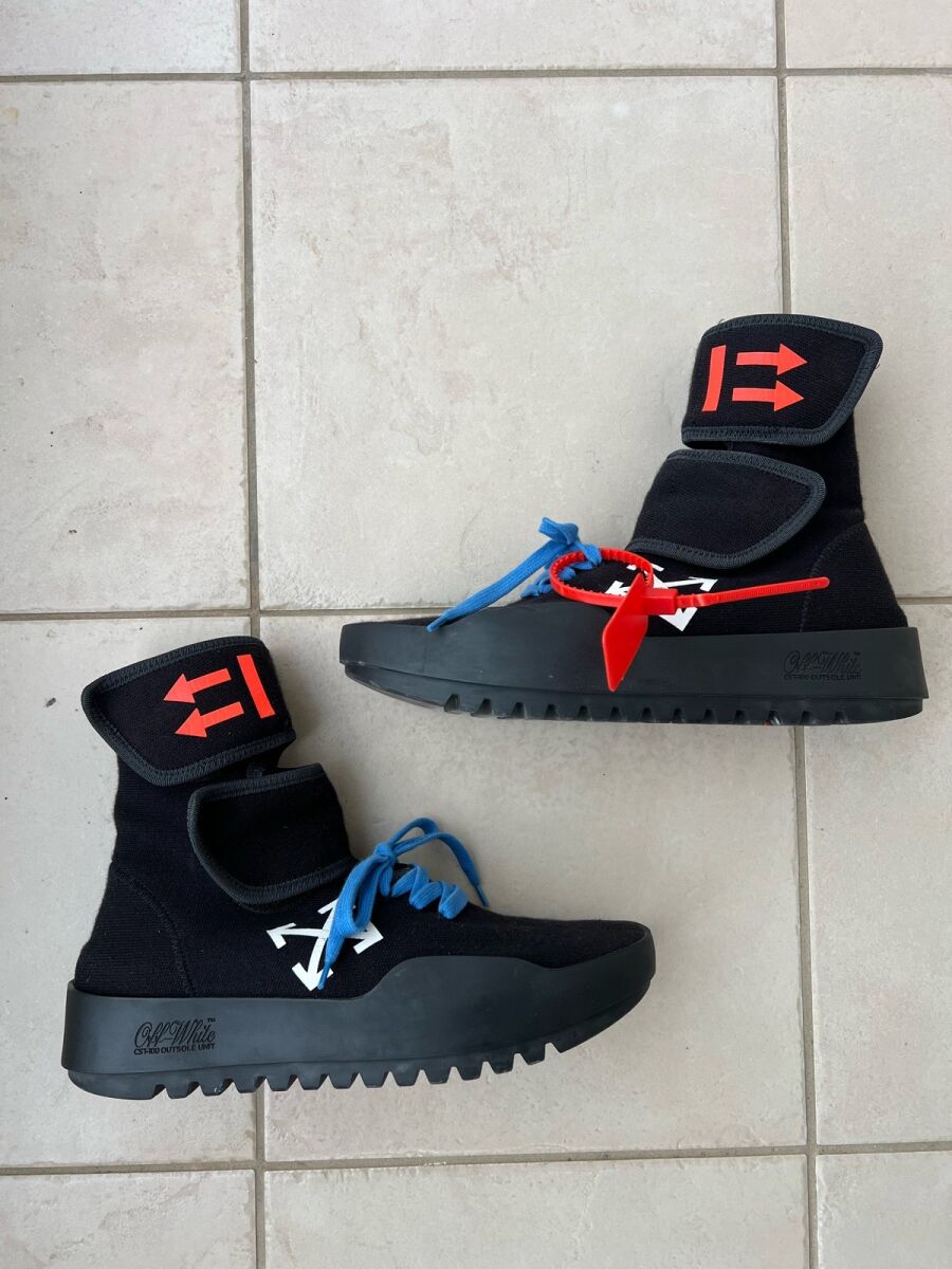 off white moto wrap blue