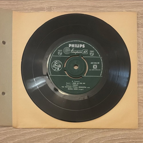 Vassilis Tsitsanis Marika Ninou Cloudy Sunday Philips Minigroove 45rpm vinyl used